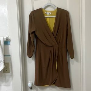 Deep V Hunter Dixon Wrap Dress